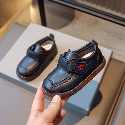 Proljeće, jesen, dječje kožne cipele s jastučićima za bebe Smeđe Dječaci Djevojčice Baby mekane cipele za slobodno vrijeme 2024. nove crne dječje cipele za bebe