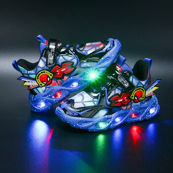 Αγόρια Spiderman Sneakers Disney LED Παιδικά Αθλητικά Παπούτσια Φοιτητικά Μόδα Αντιολισθητικά Παιδικά Υπαίθρια Παπούτσια Pu Δερμάτινα παπούτσια