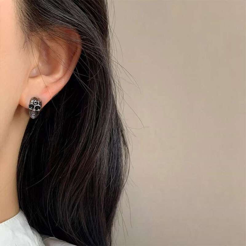 Prekogranični novi proizvod Naušnice s glavama duhova Gotičke retro naušnice s lubanjom Unisex naušnice Dodaci za Noć vještica