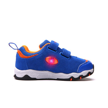 EXDINO Детски обувки Dinosaur LED Glowing Sneakers Boys Autumn Super Leather Litte Kids Outdoor Runnning Sports Shoes Fashion