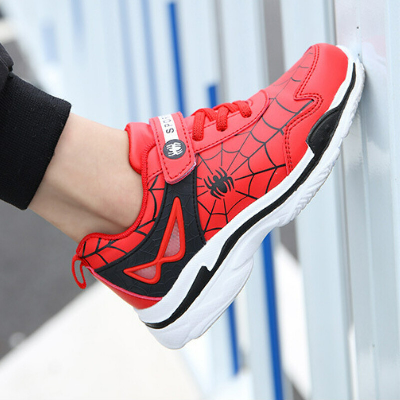 Pantofi casual Disney pentru copii, piele PU, roșu, pantofi de alergare la modă, pantofi pentru băieți, primăvară, toamnă, pantofi negri, pantofi sport, mărimea 26-38