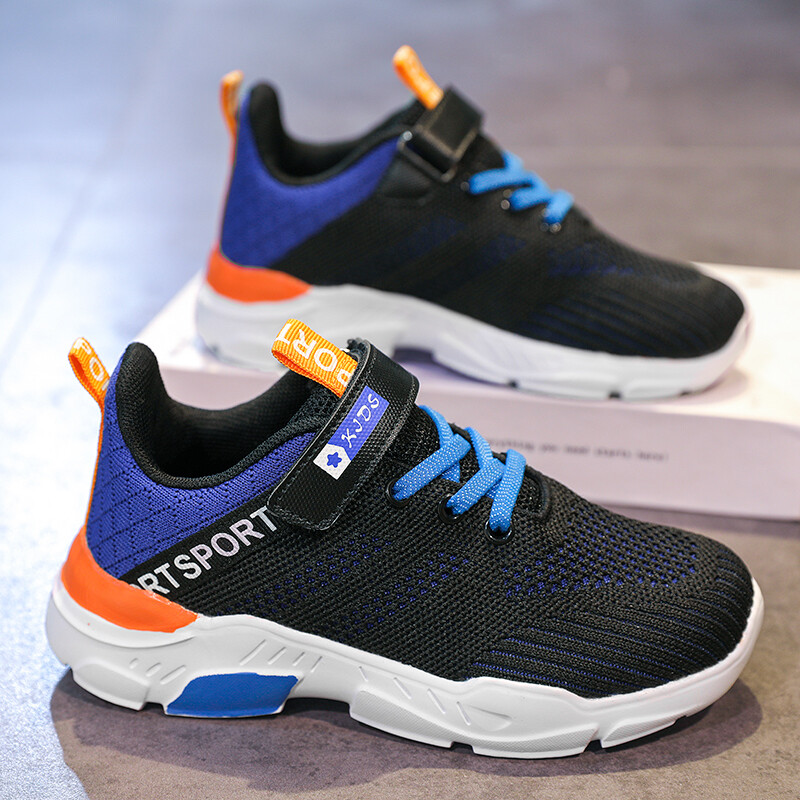 2024 Nové detské bežné topánky, chlapčenské priedušné športové topánky, letné sieťované detské študentské topánky so suchým zipsom, veľkosť 28-39