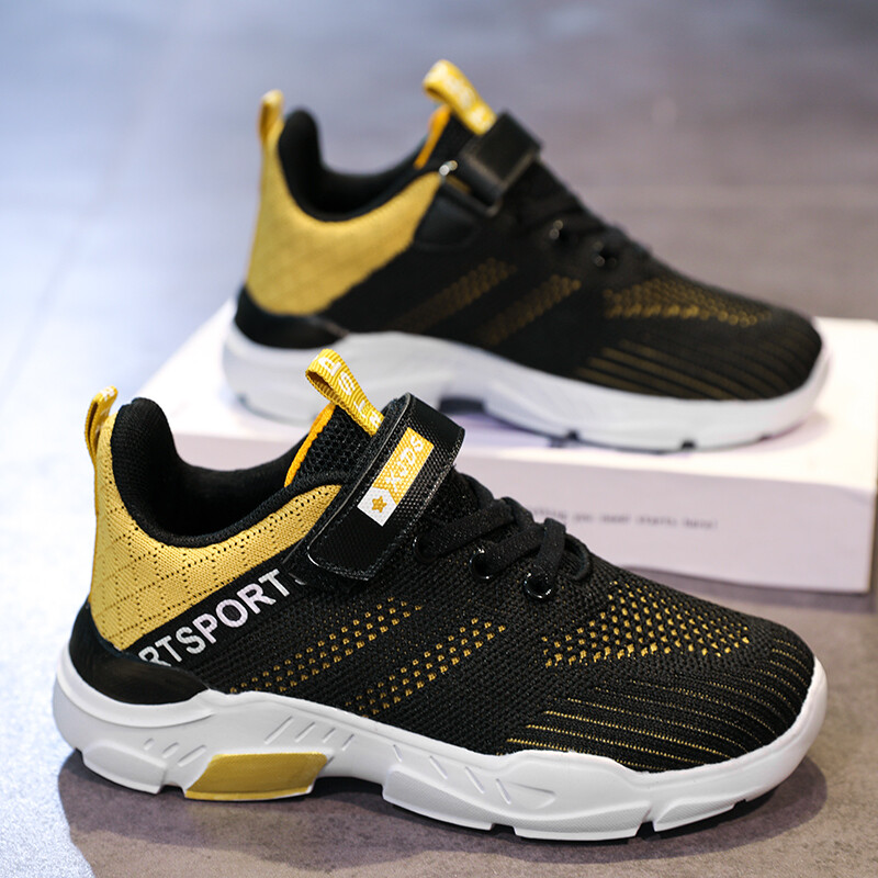 2024 Nové detské bežné topánky, chlapčenské priedušné športové topánky, letné sieťované detské študentské topánky so suchým zipsom, veľkosť 28-39