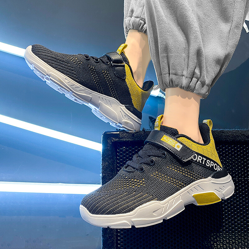 2024 Nové detské bežné topánky, chlapčenské priedušné športové topánky, letné sieťované detské študentské topánky so suchým zipsom, veľkosť 28-39