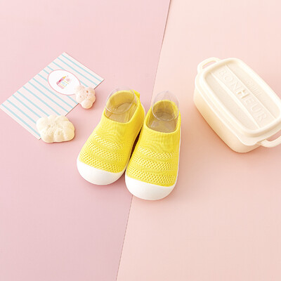 Letné sieťované priedušné jednoduché detské prvé chodítko pre batoľatá, mäkké dno, ľahké detské dievčatá, chlapci, nazúvacie, ležérne tenisky