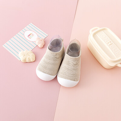 Letné sieťované priedušné jednoduché detské prvé chodítko pre batoľatá, mäkké dno, ľahké detské dievčatá, chlapci, nazúvacie, ležérne tenisky