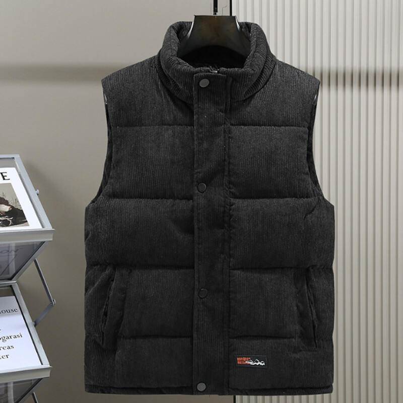 Jauna velveta ziemas modes vilnas veste jaka Vīriešu kokvilnas polsterētas vestes mēteļi Vīrieši bez piedurknēm veste jakas Siltas vestes Apģērbs