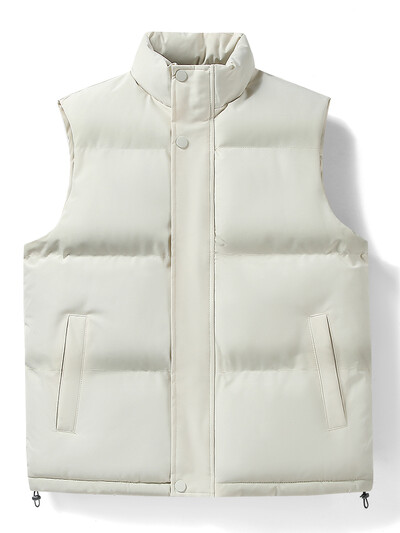 Vīriešu, studentu liela izmēra rudens ziemas kokvilnas veste virsdrēbes, stāvus apkakle, ikdienas biezināta tanka veste, zirgs, 135 kg, 8XL veste vīriešiem