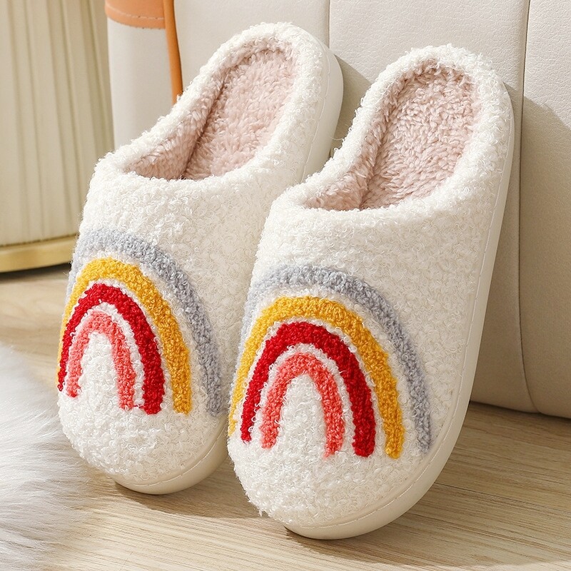 Rudens žiema Moteriškos vidaus šlepetės Vyriškos medvilnės neslystančios minkštos šiltos šlepetės Namų avalynė Pora Moteriška Paprasta pliušinė šlepetė