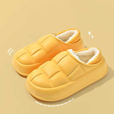 Ūdensizturīgas kokvilnas čības rudens un ziemas valkāšanai ar biezu samta zoli siltumam un aizsardzībai, piemērotas pāriem