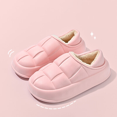 Ūdensizturīgas kokvilnas čības rudens un ziemas valkāšanai ar biezu samta zoli siltumam un aizsardzībai, piemērotas pāriem