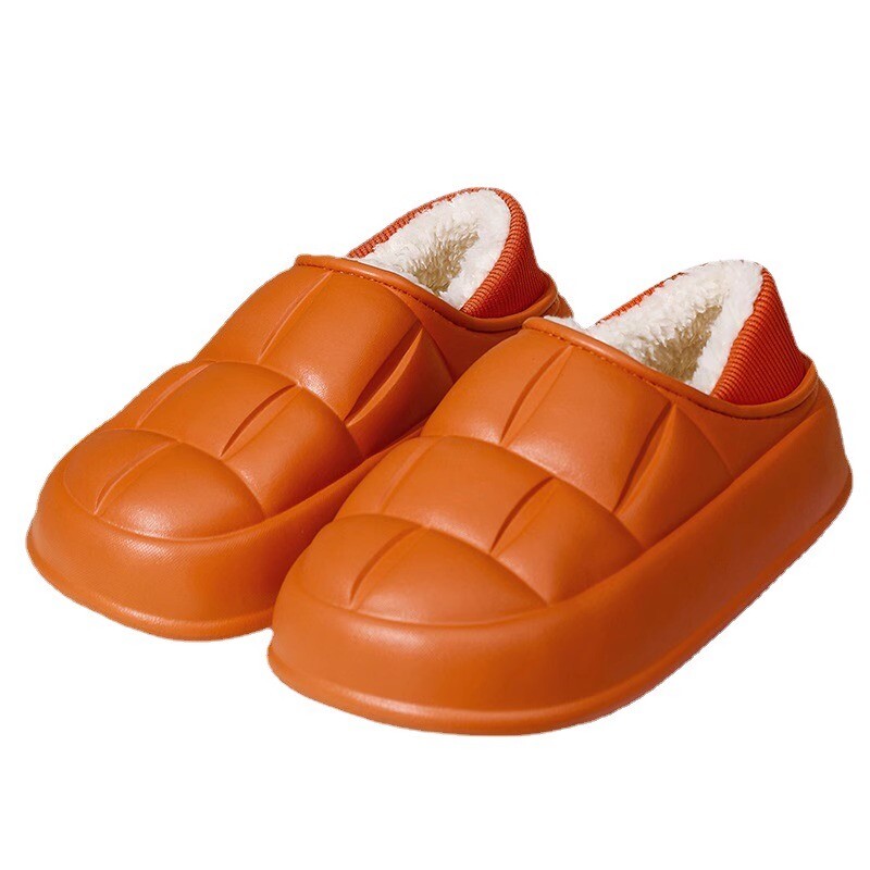 Ūdensizturīgas kokvilnas čības rudens un ziemas valkāšanai ar biezu samta zoli siltumam un aizsardzībai, piemērotas pāriem