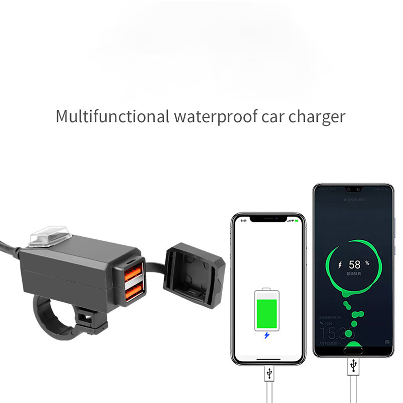 Încărcător de telefon pentru motociclete, impermeabil 12v, încărcare rapidă 3.0, pentru suport de telefon pentru motocicletă Honda Varadero 125, portul USB pentru motocicletă