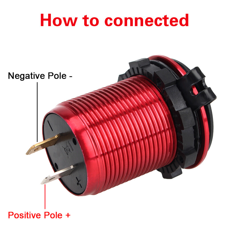24V 12V Motociklu USB lādētāji 3.0 PD pieslēgvietas Strāvas adapteris ar voltmetra slēdzi Ūdensizturīgs vāks Kravas automašīnu aksesuāri Salons