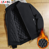 7XL 8XL Thermal Warm ανδρικό χειμωνιάτικο μπουφάν με επένδυση Luxury αντιανεμικό Parka Ανδρικό χειμερινό παλτό Casual Business Ανδρικό κοινωνικό μπουφάν 3XL