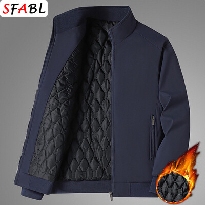 7XL 8XL Thermal Warm ανδρικό χειμωνιάτικο μπουφάν με επένδυση Luxury αντιανεμικό Parka Ανδρικό χειμερινό παλτό Casual Business Ανδρικό κοινωνικό μπουφάν 3XL