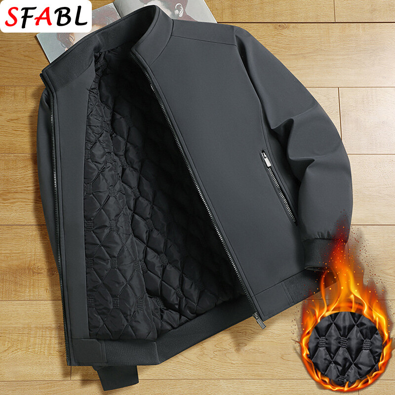 7XL 8XL Thermal Warm ανδρικό χειμωνιάτικο μπουφάν με επένδυση Luxury αντιανεμικό Parka Ανδρικό χειμερινό παλτό Casual Business Ανδρικό κοινωνικό μπουφάν 3XL