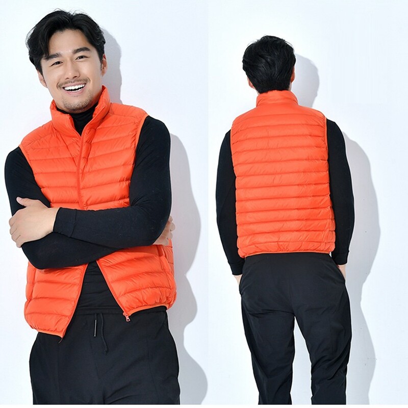 NewBang 7XL pentru bărbați, fără mâneci, caldă, vestă ultra ușoară, cu puf, pentru bărbați, iarnă, solidă, fără mâneci, pentru bărbați, ușoară, impermeabilă.