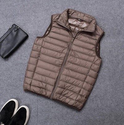 Toamnă iarnă bărbați vestă din puf de rață 2023 haină ultraușoară, fără mâneci, vestă puf, vestă ultra subțire, ușoară, vestă.