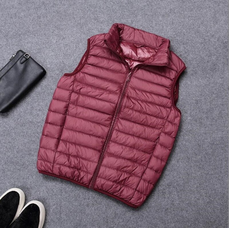 Toamnă iarnă bărbați vestă din puf de rață 2023 haină ultraușoară, fără mâneci, vestă puf, vestă ultra subțire, ușoară, vestă.