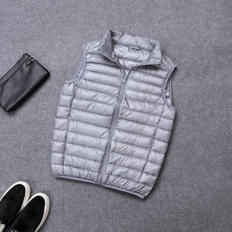 Toamnă iarnă bărbați vestă din puf de rață 2023 haină ultraușoară, fără mâneci, vestă puf, vestă ultra subțire, ușoară, vestă.