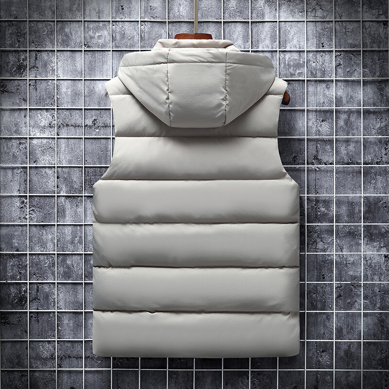 Ymwmhu 6XL ανδρικό γιλέκο Solid casual φθινοπωρινό αμάνικο μπουφάν με κουκούλα Μόδα ανδρικό γιλέκο Χειμερινό γιλέκο Plus μέγεθος Ανδρικά ρούχα εργασίας