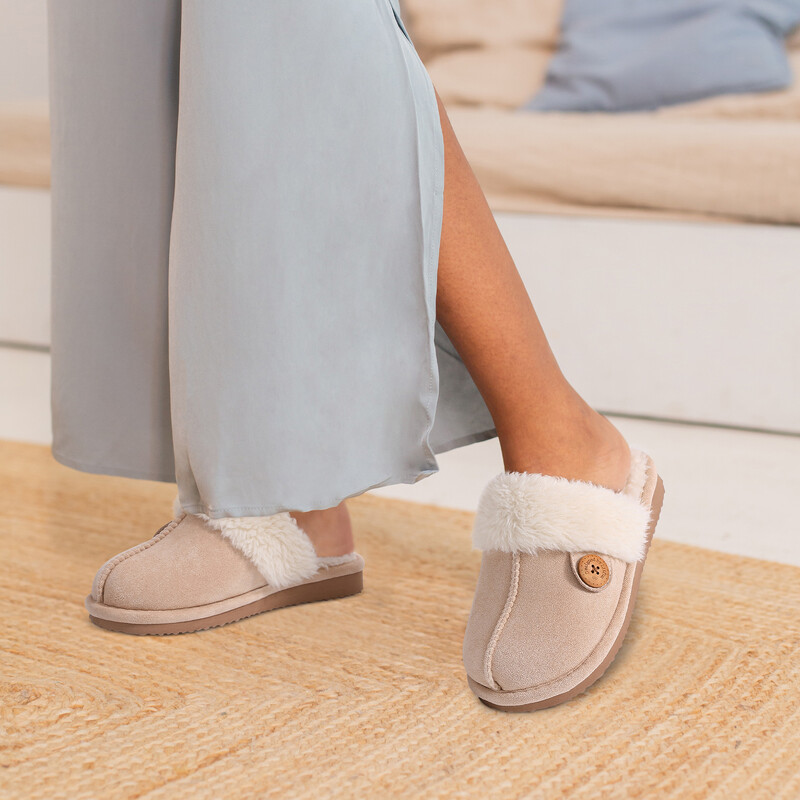 Papuci Bebealy de iarnă cu blană pentru femei, papuci de casă, moale, calduri, la modă, pufosi, cu talpă antiderapantă, cu memorie cu spumă