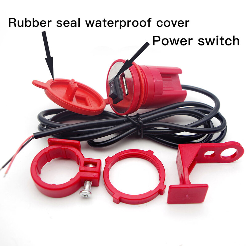 Usb moto lādētājs motocikla cargador priekš telefona priekš bmw gs 1200 lc honda goldwing gl1800 honda cr 125 yamaha r15 v3 piederumi