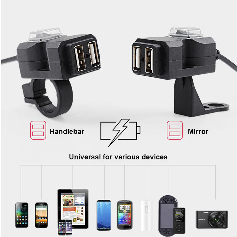 Motocikla lādētājs USB ātrā uzlāde BMW E60 K1200RS 1200GS ADV R1200GS 2004 310GS K100 F800R K1600GTL 310R K1300S vāciņš