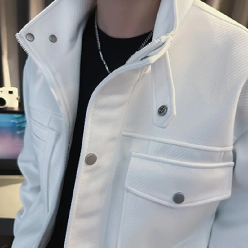 Jednobojna bejzbol jakna s velikim džepom Muški kaput Jakna na rever Muška klupska odjeća Zelena retro High Street bomber jakna za par