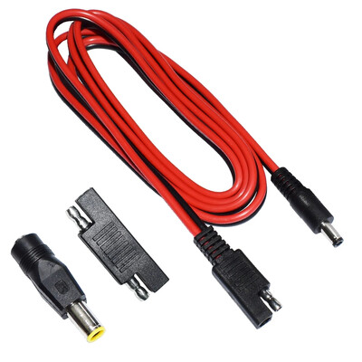 DIY 14AWG 150CM SAE Plug to DC5521 Female Cable with SAE Polarity Reverse DC7955 Adapter for Automotive Motorcycles Solar Panel