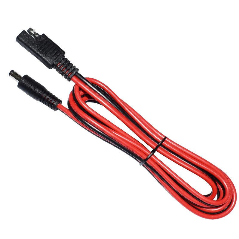 DIY 14AWG 150CM SAE spraudnis uz DC5521 sieviešu kabeli ar SAE polaritātes reversu DC7955 adapteri automobiļu motociklu saules panelim