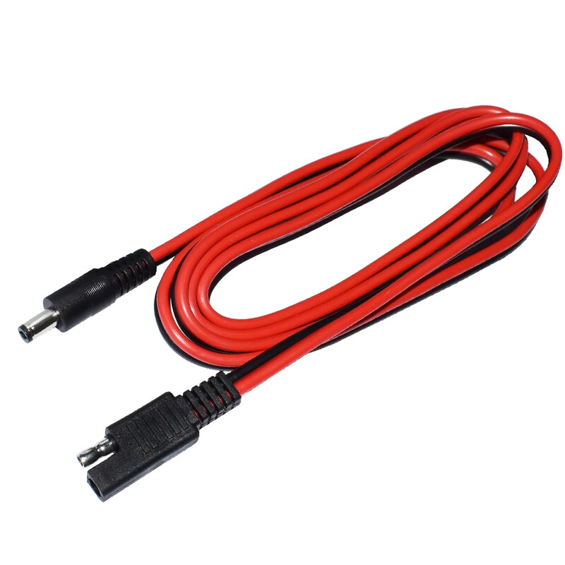 DIY 14AWG 150CM SAE spraudnis uz DC5521 sieviešu kabeli ar SAE polaritātes reversu DC7955 adapteri automobiļu motociklu saules panelim