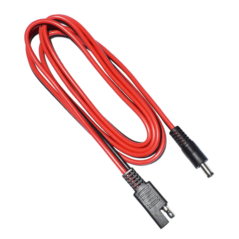 DIY 14AWG 150CM SAE spraudnis uz DC5521 sieviešu kabeli ar SAE polaritātes reversu DC7955 adapteri automobiļu motociklu saules panelim