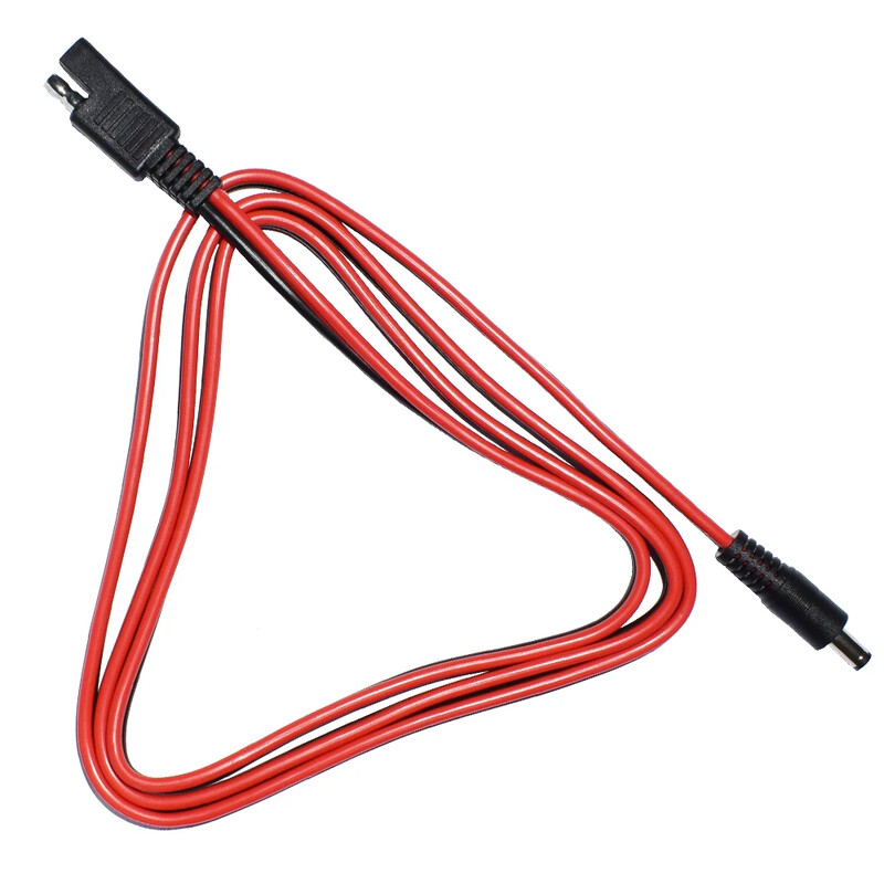 DIY 14AWG 150CM SAE spraudnis uz DC5521 sieviešu kabeli ar SAE polaritātes reversu DC7955 adapteri automobiļu motociklu saules panelim