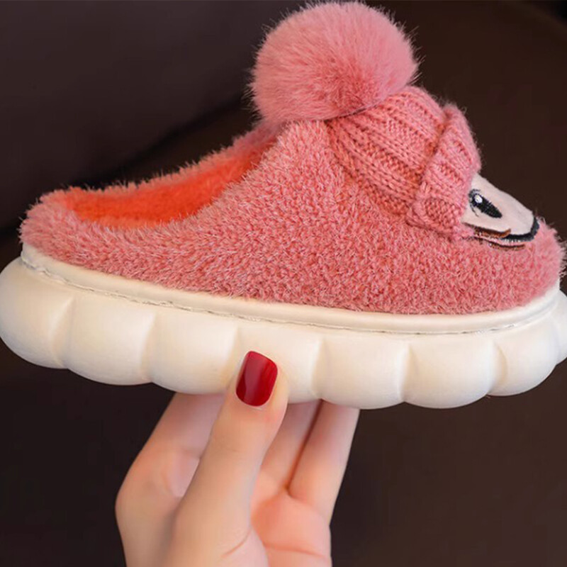Papuci din bumbac pentru copii pentru femei toamna si iarna caldura acasa papuci de blana pentru baieti desene animate drăguț anti-alunecare papuci din bumbac fete