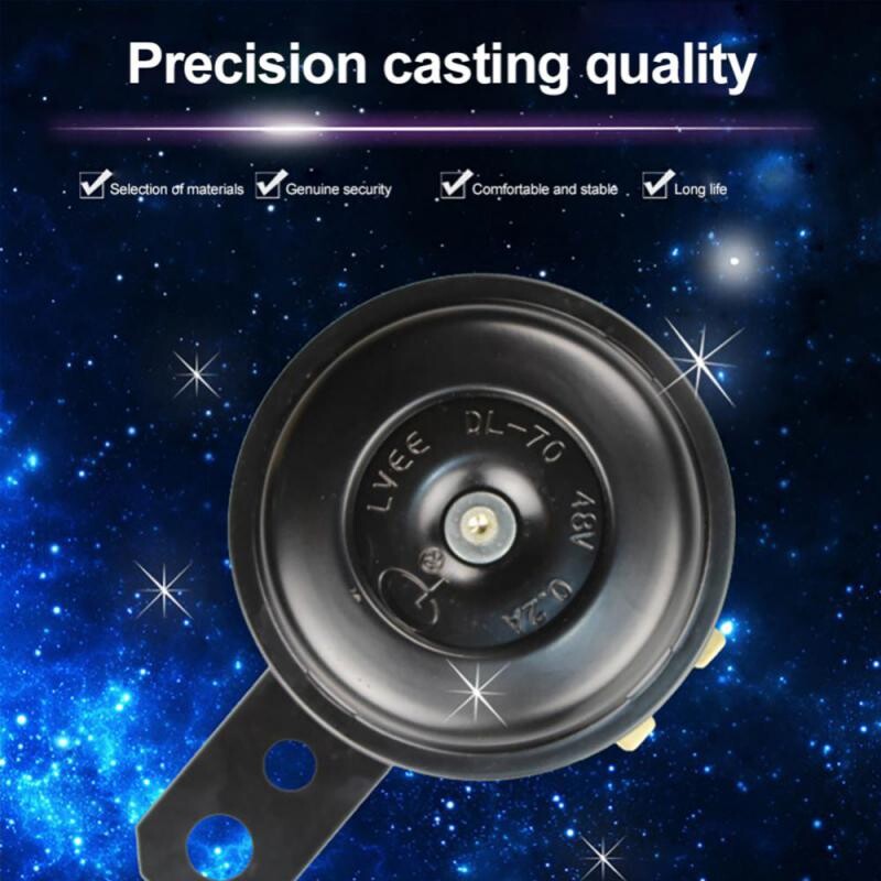 Universāls auto motocikla skaņas signāls 105db 12V/48V apaļš gaisa signāltaures skaļruņi ūdensnecaurlaidīgi motociklu elektriskie skaņas signāli Auto piederumi Klaxon