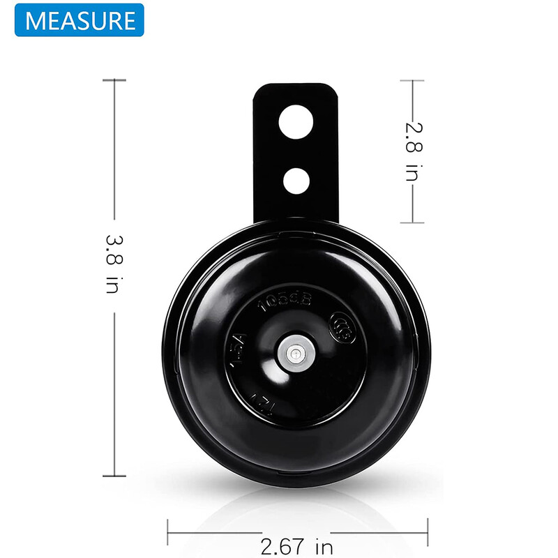 Universālie motociklu elektriskie skaņas signālierīces Auto skaņas signālierīces Skaļu komplekts 12V 1.5A 105db Ūdensizturīgs apaļš skaļruņu skaļruņi Aksesuāri