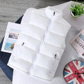 Balta veste vīriešu jaka Slim Fit statīvs apkakle bez piedurknēm pūšamās jakas pavasara rudens ikdienas veste Vīriešu siltais mētelis 2023. gada tendences