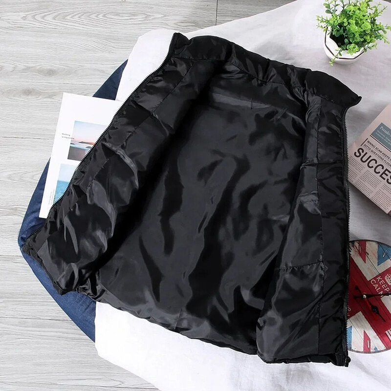 Balta veste vīriešu jaka Slim Fit statīvs apkakle bez piedurknēm pūšamās jakas pavasara rudens ikdienas veste Vīriešu siltais mētelis 2023. gada tendences