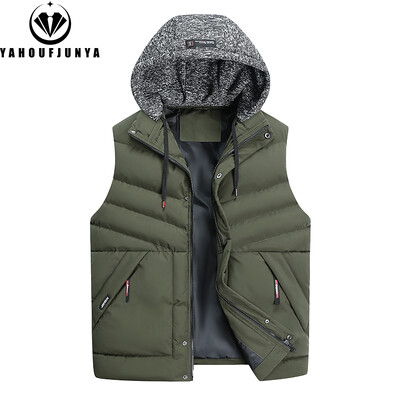 Vīriešu rudens bezpiedurkņu vilnas kabatas rāvējslēdzējs, cieta silta veste Vīriešu ziemas noņemama kapuce, āra brīvā laika modes veste vīriešu mētelis