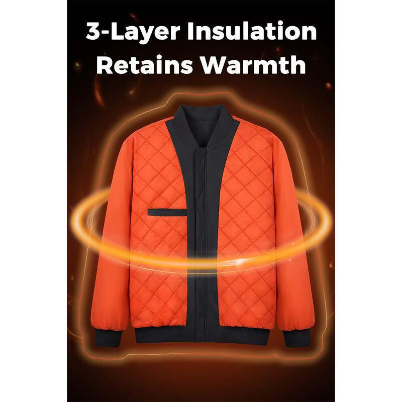 MAGCOMSEN Bomber jaka Vīriešu silts ar rāvējslēdzēju uz augšu ziemas polsterēts mētelis Ikdienas beisbola jakas Pilot Windbreaker Varsity jakas