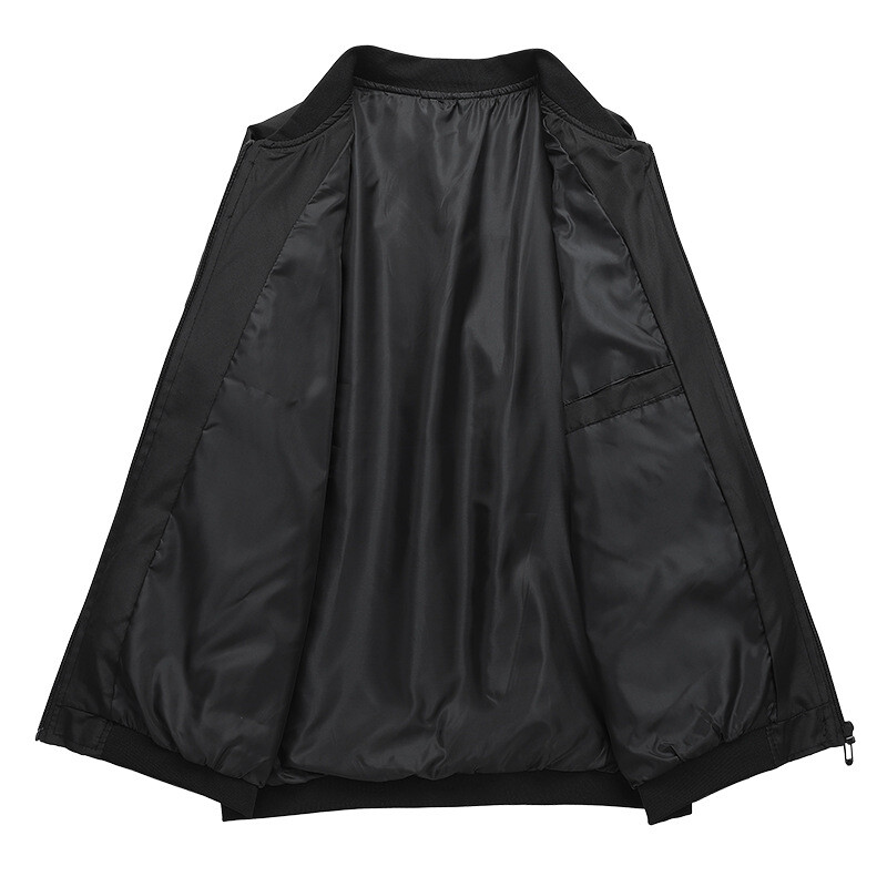 Vīriešu ikdienas jaka Modes vienkrāsains rāvējslēdzēja statīvs apkakle āra sporta beisbola uniforma militārā pilota jaka ielas apģērbs