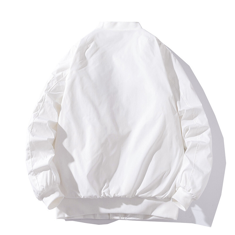 Zimska bombaška jakna Muškarci Ženska Pilotska jakna Ratnog zrakoplovstva Jednobojna modna ležerna bejzbol kaput Muški par Jesen Bijelo Crno Ružičasta