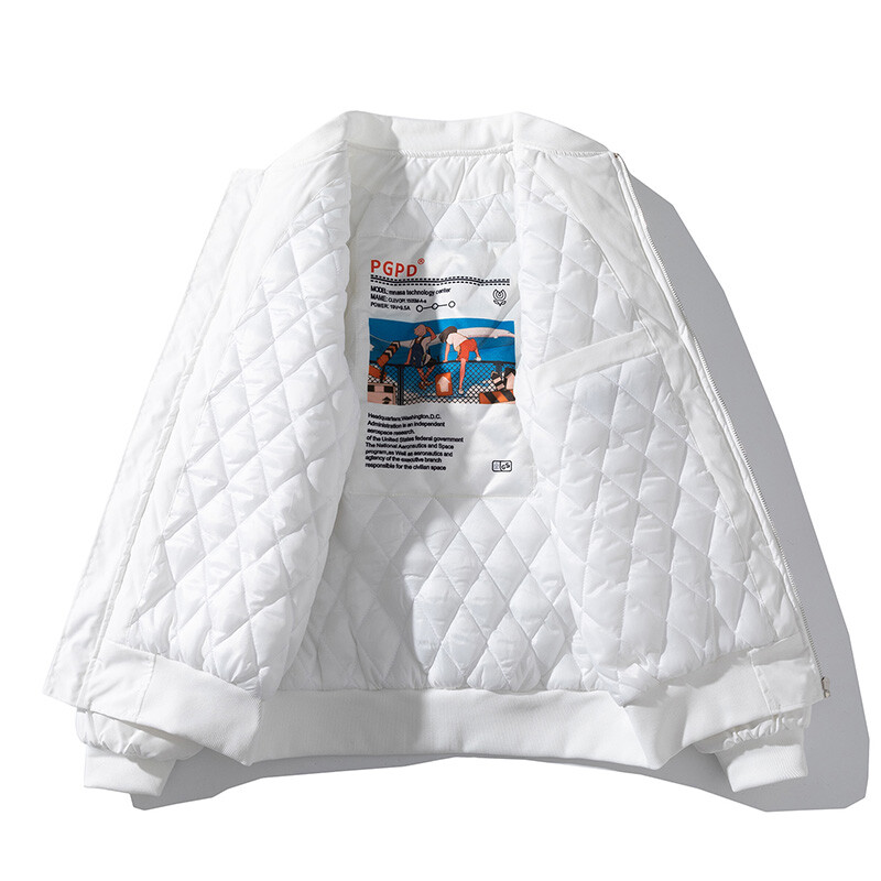 Zimska bombaška jakna Muškarci Ženska Pilotska jakna Ratnog zrakoplovstva Jednobojna modna ležerna bejzbol kaput Muški par Jesen Bijelo Crno Ružičasta