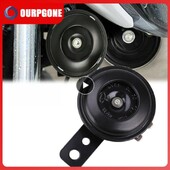 Kit claxon electric universal pentru motociclete 12V 1.5A 105db Difuzoare rotunde cu claxon tare rezistente la apa pentru scooter, ciclomotor, Dirt Bike ATV