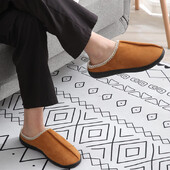 Pallene Krznene papuče Muškarci Ženske Zimske Indoor Tople pamučne tobogane Plišane mule Gumeni potplat Neklizajući s udobnim cipelama od flisa