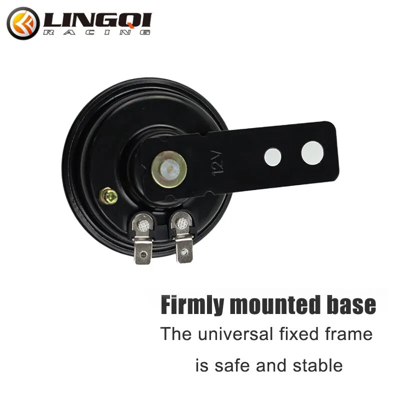 LINGQI RACING Motocikla 12V ūdensnecaurlaidīgs signāltaures skaļrunis, brīdinājuma skaņas signālierīces Pit Dirt Bike motokrosa piederumiem