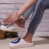 Ringi kohevad sussid Sügis- ja talvekodu siseruumides puuvillased sussid sooja paksu põhjaga kodu plüüsis sussid