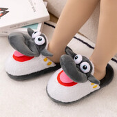 Papuci drăguț din bumbac cu desene animate de oaie pentru copii, cupluri, interior de pluș, pantofi anti-alunecare pentru interior, bărbați, încălțăminte moale pentru femei